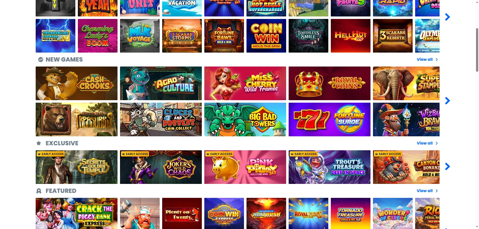 Biblioteca de slots do 30bet Casino disponível no celular